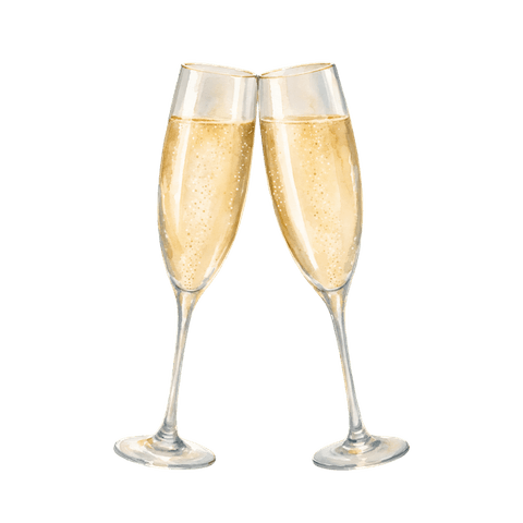 Ilustración de copas de brindis